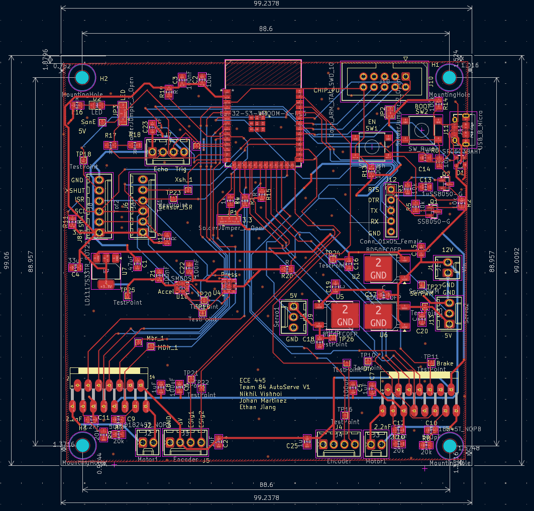 AutoServe Main PCB Layout